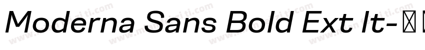 Moderna Sans Bold Ext It字体转换